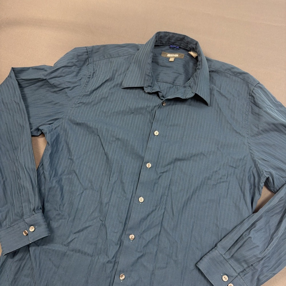 Reaction brand long-sleeve dress‎ shirt featuring a blue color Size 17